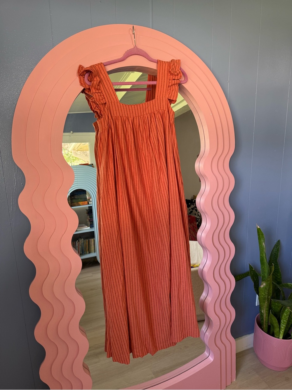 a new day Rust Orange Ruffle Strap Maxi Dress